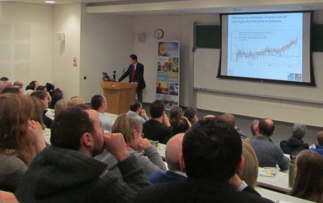 Click on image to see full-sized version Full house at room 107