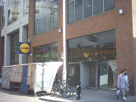 LIDL. The maddest pub in Dublin ("The No Name Pub", "The Looney Bin") was demolished for this