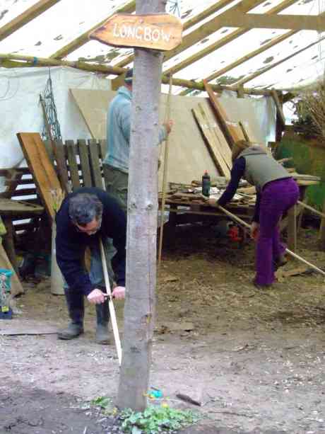 Longbow making.