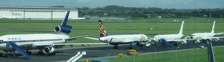 Israeli Airforce and US troop carriers at Shannon