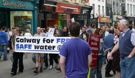 The 'Galway for Free, Safe Water' demo passing us on Saturday