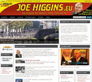 Joe Higgins.eu - Website for Joe's Euro Election Campaign