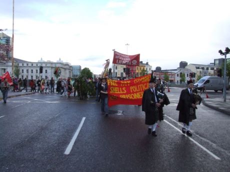 The May Day march sets off