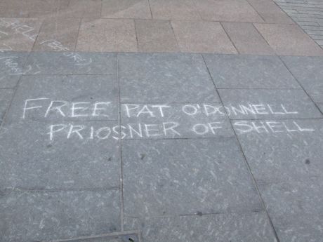 Cork city. Chalk message 2