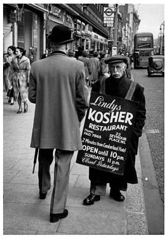 sandwich board man - old school way to make your point