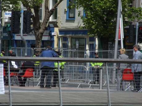 Grand Parade before arrival, no spectators.