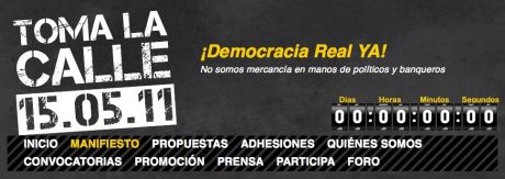 #SpanishRevolution Democracia Real Ya! (real democracy, now!)
