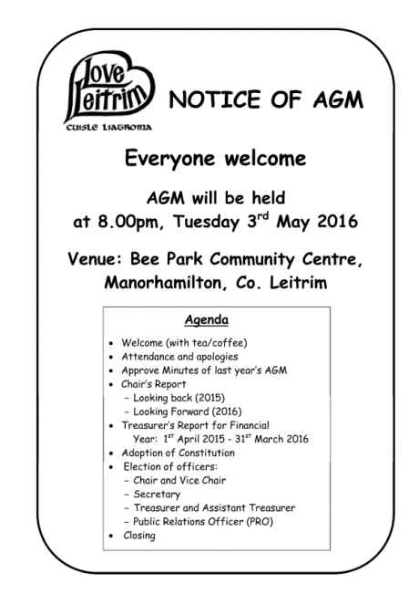 Notice of AGM and Agenda