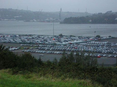 Click on image to see full-sized version The view from the site - the carpark of one of the nearby major workplaces