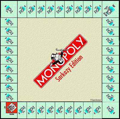 No buses & 8pm = Go to Jail! No bins & 9pm = Go to Jail! No chance no community = Go to Jail! Come play the sarkozy monopoly & Go to Jail.