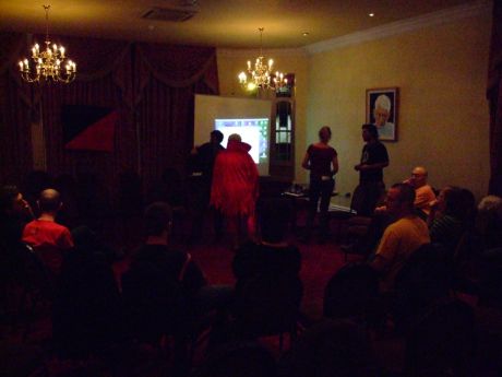 Click on image to see full-sized version Audience before the talk started