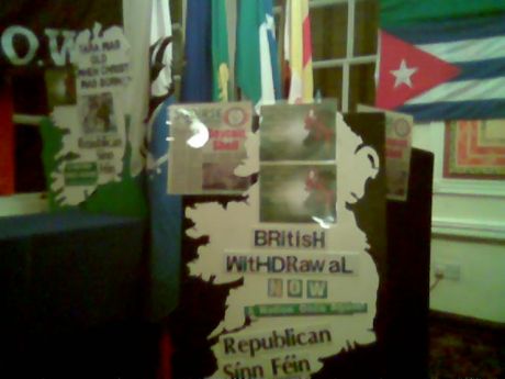 'BOYCOTT SHELL' posters , RSF Ard Fheis '07.