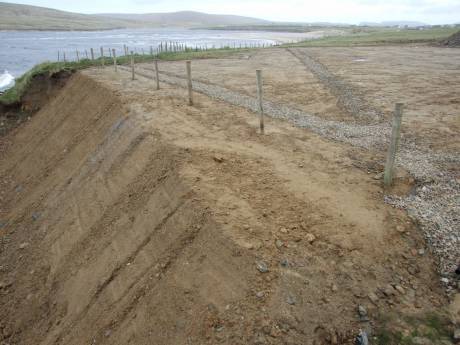 Cliff Face 'Reinstated' from a pipe-line trench.