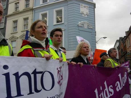 Front of march on Patrick Street