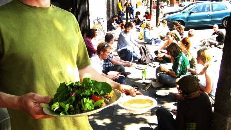 Peoples Kitchen feed the masses at the Grassroots Gathering