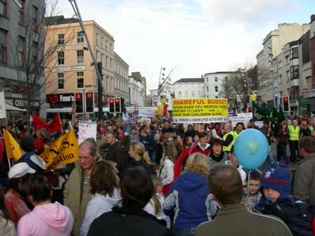 Marchers gather for protest on Grand Parade