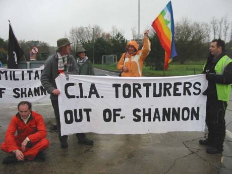 Peace activists at Shannon 15 November 2008