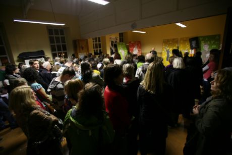 Gathered for the launch