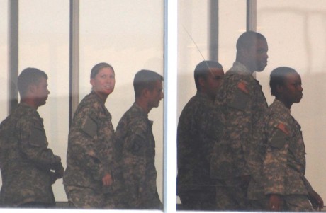 Click on image to see full-sized version US troops head for the duty free before re-embarking on a suspect plane