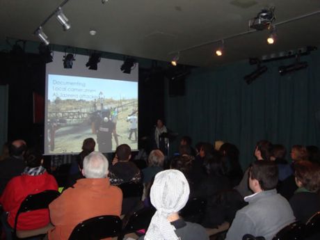 Evie explains about repression of journalists in Bil'in