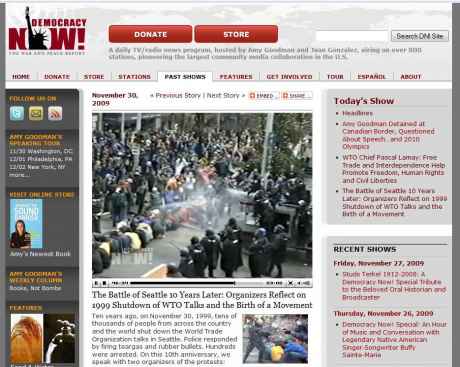 Democracy now celebrates the anniversary and keeps on investigating