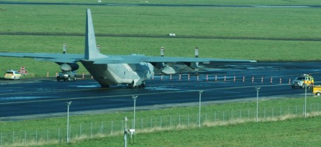 US Hercules Warplane at Shannon 6 Nov 09