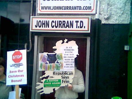 Protest against CDP / JI / CE cutbacks , Monday 23rd November 2009 , 3.30pm ,Clondalkin , Dublin.