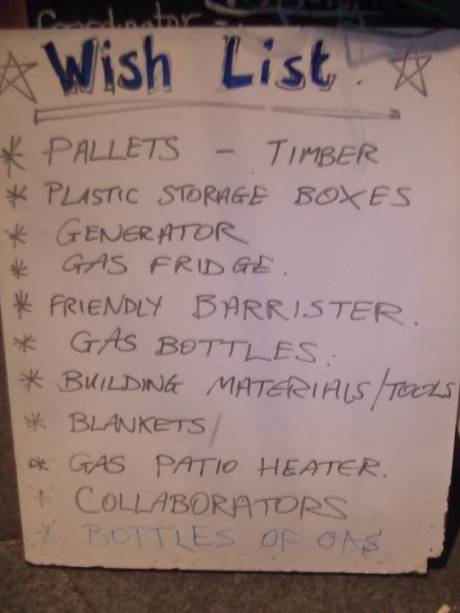 #OccupyGalway: WISHLIST