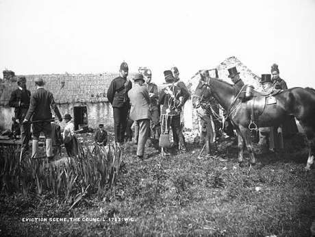 Eviction in Ireland (Vandeleur Estate, County Clare. Circa 1880s or 1890s). National Library of Ireland