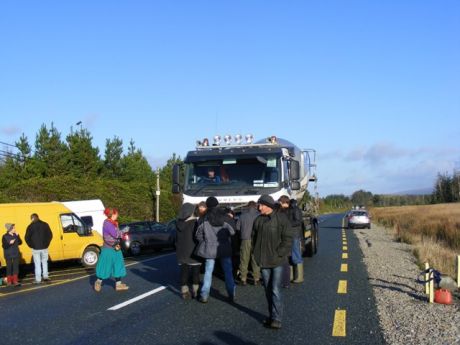 Blocking the 1st lorry