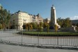 Soviet Army Memorial, US Embassy in back left and Irish Embassy behind the trees