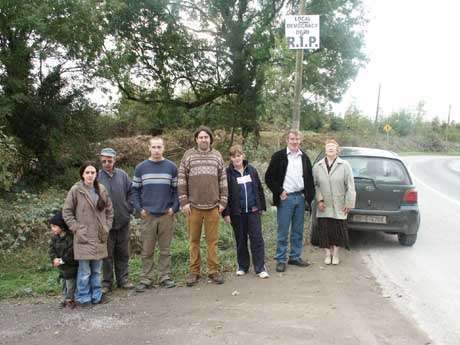 Click on image to see full-sized version Members of CELT, Woodland League and People Against Pesticides with Brendan and Helen Kelly