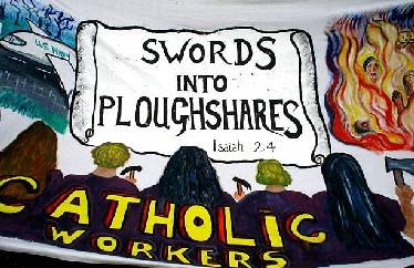 Swords Into Ploughshares Banner