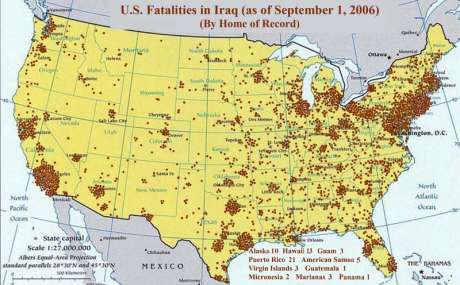 notice what is typically 'Bush America' is NOT where the deaths are