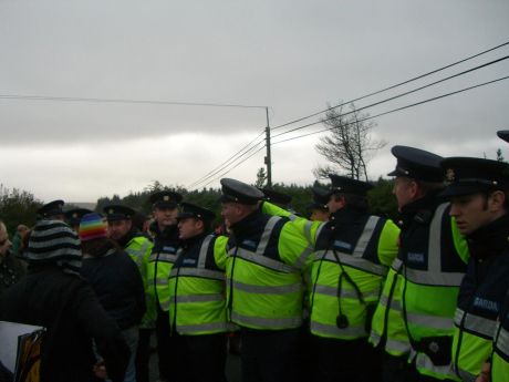 Garda hemmed us in at one point during an illegal detention