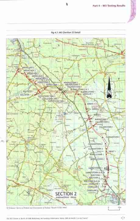 Chosen route with sites marked (NRA)