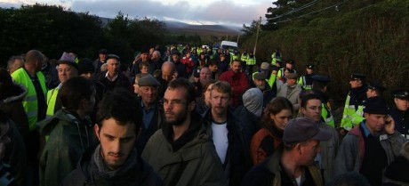 Angry protestors