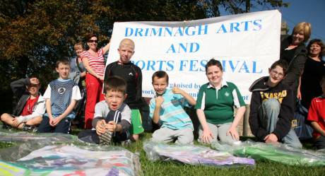 The flags were all made at the homework club by kids who designed flags about their dreams of Drimnagh