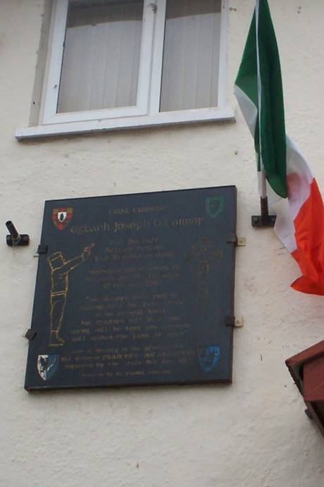 Click on image to see full-sized version Memorial plaque was partially restored in time for anniversery