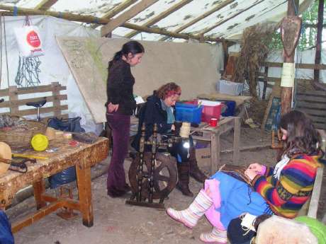 Spinning and weaving