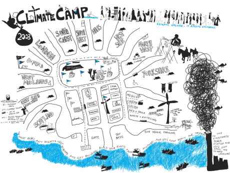climate camp 2008 map