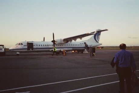 Aer Arann flight ready to leave Galway Airport