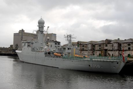 HDMS Vaedderen at Cork's Custom House Quay