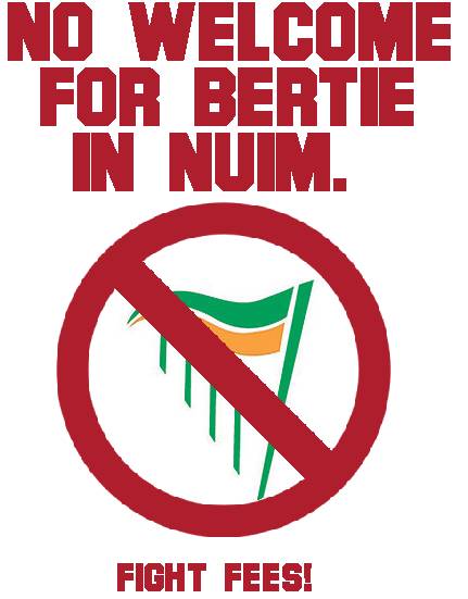 Sticker stating 'No Welcome' for Bertie on our campus