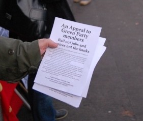 Leaflet to delegates