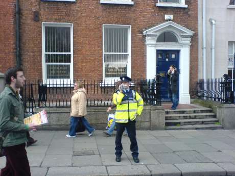 Police surveillance of protest marchers, Dublin