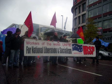 IRSP at the ICTU Demo in Belfast 23 October 2010