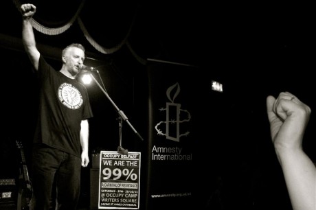 Billy Bragg: Always get great audience response in Belfast.