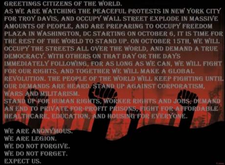 Anonymous manifesto - GLOBAL REVOLUTION OCT 15TH