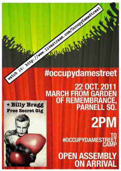 #OccupyDameStreet March + Billy Bragg secret solidarity gig